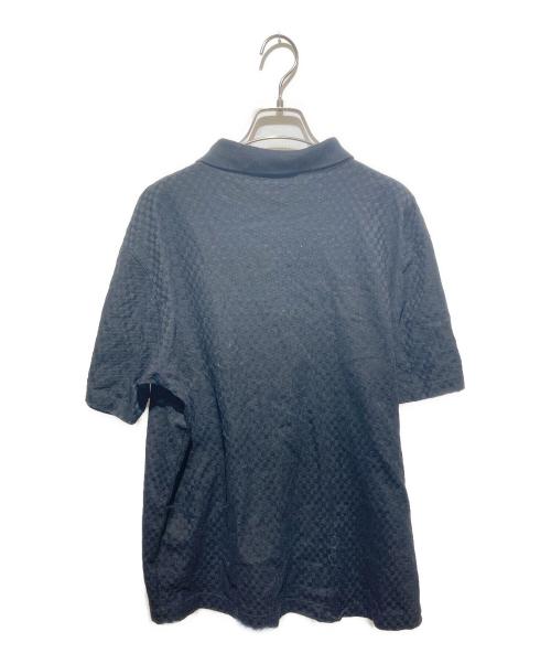 BURBERRY LONDON（バーバリーロンドン）BURBERRY LONDON (バーバリーロンドン) ハーフジップポロシャツ ブラック サイズ:ＬＬの古着・服飾アイテム