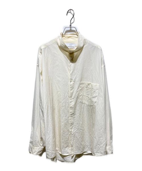 Graphpaper（グラフペーパー）Graphpaper (グラフペーパー) 21AW  FINEWOOL TROPICAL STANDCOLLAR SHIRT ベージュ サイズ:FREEの古着・服飾アイテム