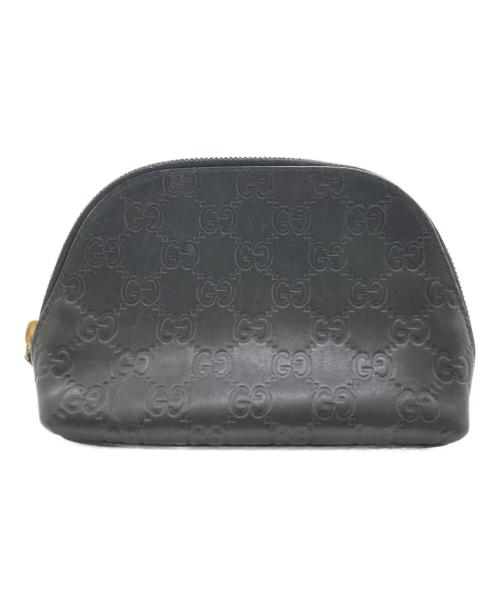 GUCCI（グッチ）GUCCI (グッチ) コスメポーチ ブラックの古着・服飾アイテム