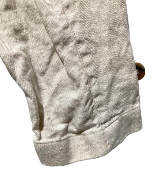 HEVO（イーヴォ）Hevo (イーヴォ) リネン比翼 シングル シャツ コート アイボリー サイズ:48の古着・服飾アイテム