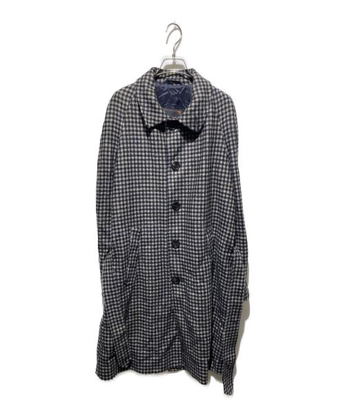 PALTO（パルト）PALTO (パルト) イタリア製 千鳥柄コート ブラック×ベージュ サイズ:50の古着・服飾アイテム