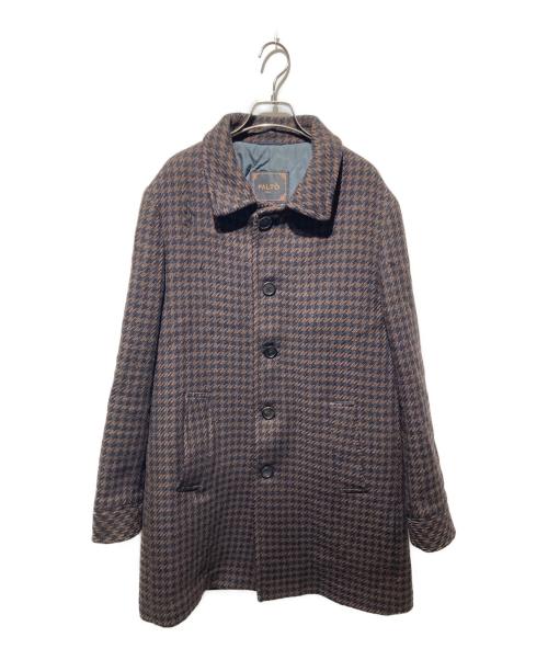 PALTO（パルト）PALTO (パルト) イタリア製 千鳥柄コート ブラック×ブラウン サイズ:50の古着・服飾アイテム
