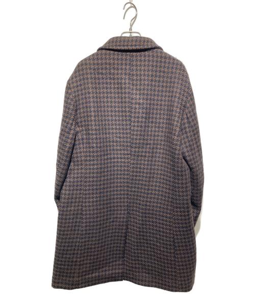 PALTO（パルト）PALTO (パルト) イタリア製 千鳥柄コート ブラック×ブラウン サイズ:50の古着・服飾アイテム