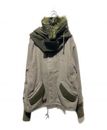 glamb（グラム）の古着「High Neck Short Mods Coat / ハイネックショートモッズコート」｜カーキ