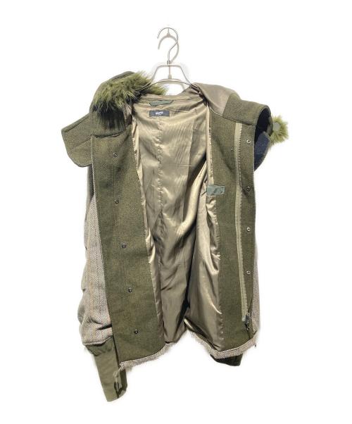 glamb（グラム）glamb (グラム) High Neck Short Mods Coat / ハイネックショートモッズコート カーキ サイズ:Ｌの古着・服飾アイテム