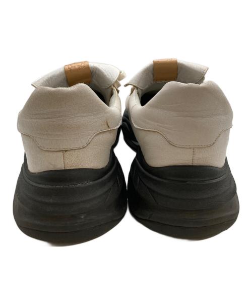 glamb（グラム）glamb (グラム) Crack Leather Sneakers / クラックレザースニーカー ブラック×アイボリー サイズ:不明の古着・服飾アイテム