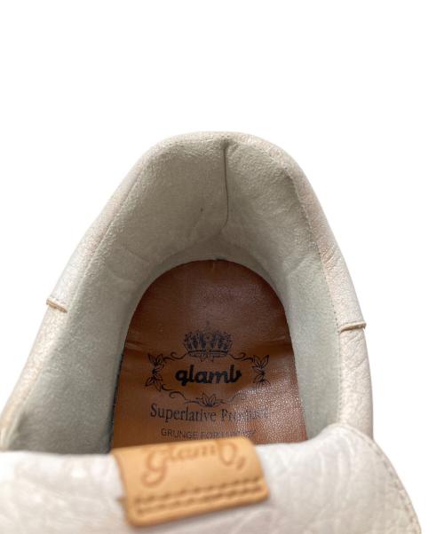 glamb（グラム）glamb (グラム) Crack Leather Sneakers / クラックレザースニーカー ブラック×アイボリー サイズ:不明の古着・服飾アイテム