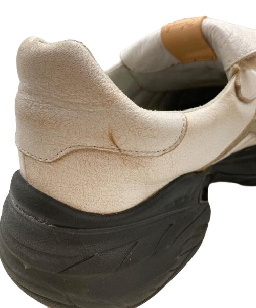 glamb（グラム）glamb (グラム) Crack Leather Sneakers / クラックレザースニーカー ブラック×アイボリー サイズ:不明の古着・服飾アイテム
