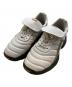 glamb（グラム）の古着「Crack Leather Sneakers / クラックレザースニーカー」｜ブラック×アイボリー