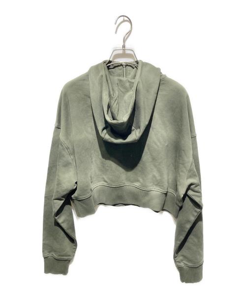 DIESEL（ディーゼル）DIESEL (ディーゼル) ハートロゴショートハーフジップパーカー カーキ サイズ:Mの古着・服飾アイテム