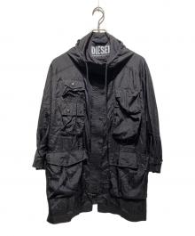 DIESEL（ディーゼル）の古着「ミリタリージャケットナイロンジャケット」｜ブラック