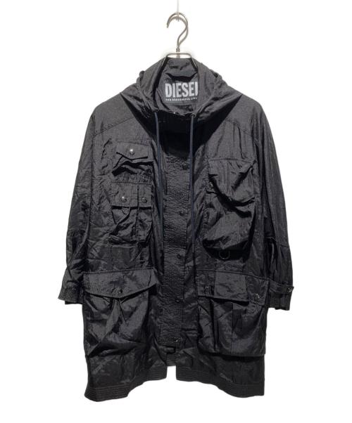 DIESEL（ディーゼル）DIESEL (ディーゼル) ミリタリージャケットナイロンジャケット ブラック サイズ:ＸＳの古着・服飾アイテム