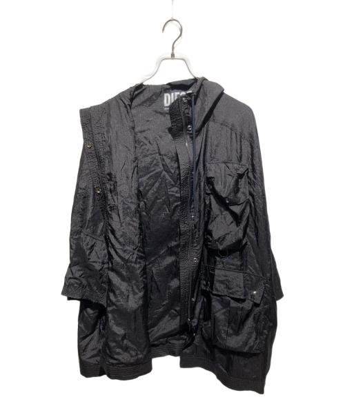 DIESEL（ディーゼル）DIESEL (ディーゼル) ミリタリージャケットナイロンジャケット ブラック サイズ:ＸＳの古着・服飾アイテム