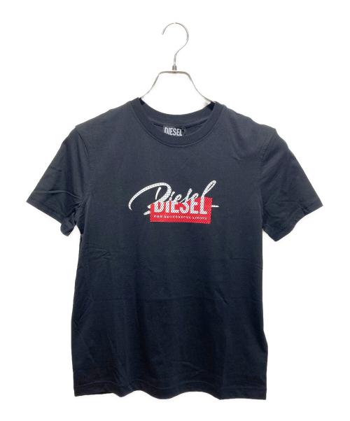 DIESEL（ディーゼル）DIESEL (ディーゼル) ロゴ装飾Tシャツ ブラック サイズ:L 未使用品の古着・服飾アイテム