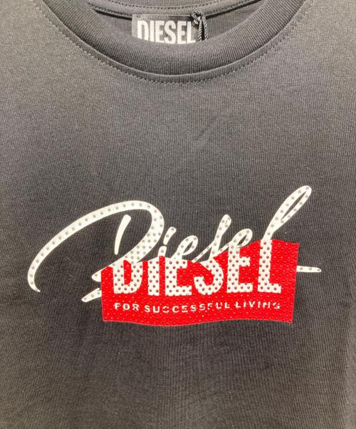 DIESEL（ディーゼル）DIESEL (ディーゼル) ロゴ装飾Tシャツ ブラック サイズ:L 未使用品の古着・服飾アイテム