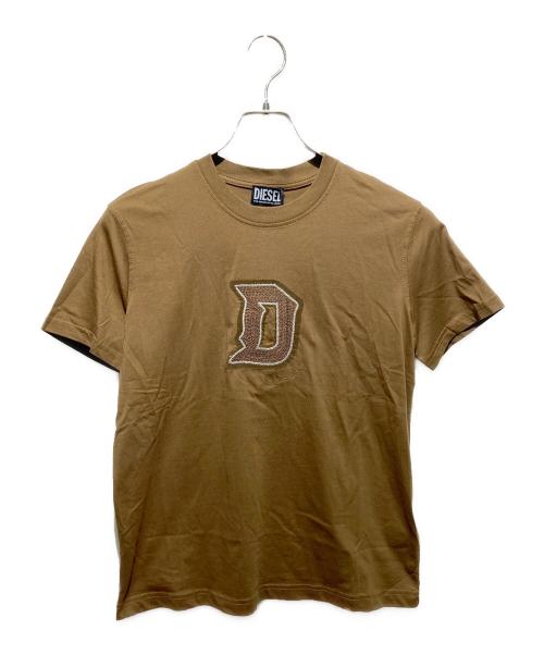 DIESEL（ディーゼル）DIESEL (ディーゼル) DロゴTシャツ ブラウン サイズ:L 未使用品の古着・服飾アイテム
