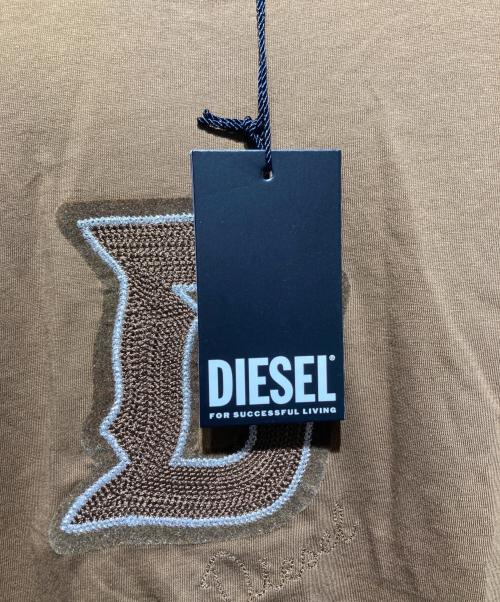 DIESEL（ディーゼル）DIESEL (ディーゼル) DロゴTシャツ ブラウン サイズ:L 未使用品の古着・服飾アイテム