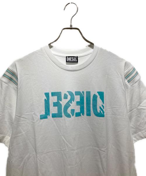 DIESEL（ディーゼル）DIESEL (ディーゼル) 転写ロゴTシャツ ホワイト サイズ:XLの古着・服飾アイテム