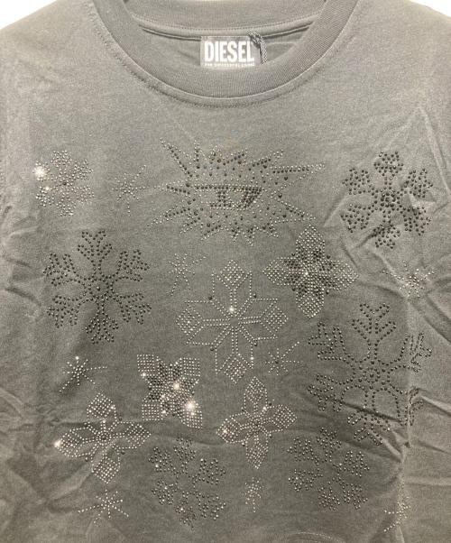 DIESEL（ディーゼル）DIESEL (ディーゼル) スパンコールT ブラック サイズ:M 未使用品の古着・服飾アイテム