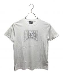 DIESEL（ディーゼル）の古着「ロゴ装飾T」｜ホワイト