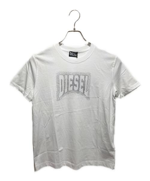 DIESEL（ディーゼル）DIESEL (ディーゼル) ロゴ装飾T ホワイト サイズ:L 未使用品の古着・服飾アイテム