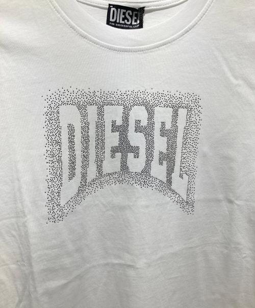 DIESEL（ディーゼル）DIESEL (ディーゼル) ロゴ装飾T ホワイト サイズ:L 未使用品の古着・服飾アイテム