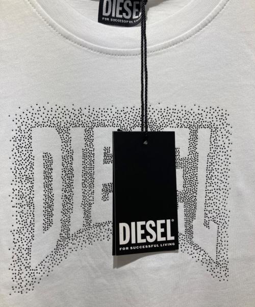 DIESEL（ディーゼル）DIESEL (ディーゼル) ロゴ装飾T ホワイト サイズ:L 未使用品の古着・服飾アイテム