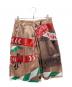 Vivienne Westwood RED LABEL（ヴィヴィアンウエストウッドレッドレーベル）の古着「CAUTION TAPE MAN LONDON/レイヤーショートパンツ」｜ブラウン