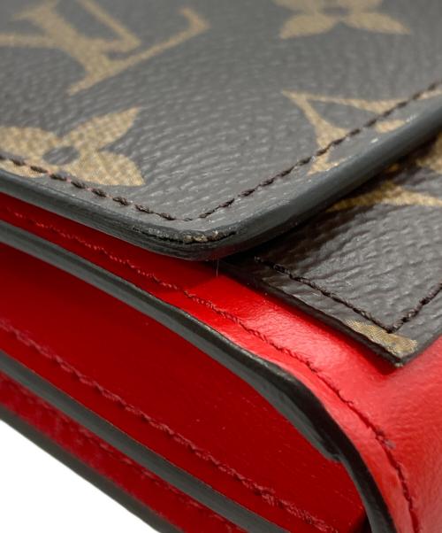 LOUIS VUITTON（ルイ ヴィトン）LOUIS VUITTON (ルイ ヴィトン) ポルトフォイユ・フロール コンパクト/M64588 ブラウン×レッドの古着・服飾アイテム