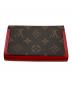 LOUIS VUITTON (ルイ ヴィトン) ポルトフォイユ・フロール コンパクト/M64588 ブラウン×レッド：50000円