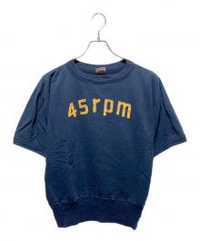 45rpm（45アールピーエム）の古着「45RPMプリント半袖スウェット」｜ネイビー