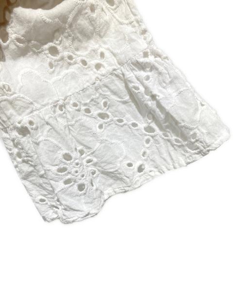 NARA CAMICIE（ナラカミーチェ）NARA CAMICIE (ナラカミーチェ) カットワークレースフリルシャツ ホワイト サイズ:2の古着・服飾アイテム