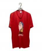 DISNEYディズニー）の古着「80s ヴィンテージ sleepyプリントtシャツ」｜レッド