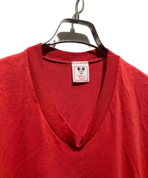 DISNEY（ディズニー）Disney (ディズニー) 80s ヴィンテージ sleepyプリントtシャツ レッド サイズ:XLの古着・服飾アイテム