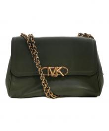MICHAEL KORS（マイケルコース）の古着「Parker Extra-Large Leather Shoulder Bag」｜グリーン
