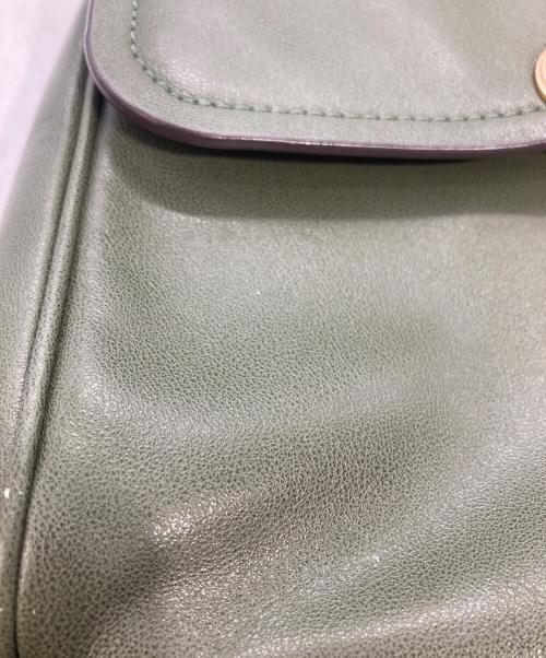 MICHAEL KORS（マイケルコース）MICHAEL KORS (マイケル・コース) Parker Extra-Large Leather Shoulder Bag グリーンの古着・服飾アイテム