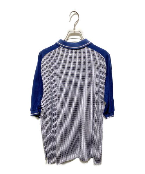 NIKE（ナイキ）NIKE (ナイキ) 90ｓ陰陽ロゴハーフジップTシャツ ベージュ×ネイビー サイズ:Ｍの古着・服飾アイテム
