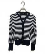 Loulou Willoughbyルルウィルビー）の古着「バイカラーキーネックカーディガン」｜ブラック