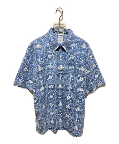 BROOKS BROTHERS（ブルックスブラザーズ）BROOKS BROTHERS (ブルックスブラザーズ) reyn spooner (レイン スプナー) 別注プルオーバーアロハシャツ ブルー サイズ:Ｌの古着・服飾アイテム