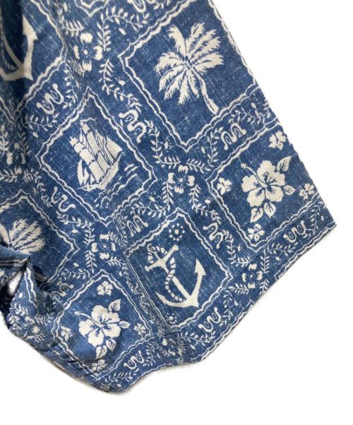 BROOKS BROTHERS（ブルックスブラザーズ）BROOKS BROTHERS (ブルックスブラザーズ) reyn spooner (レイン スプナー) 別注プルオーバーアロハシャツ ブルー サイズ:Ｌの古着・服飾アイテム