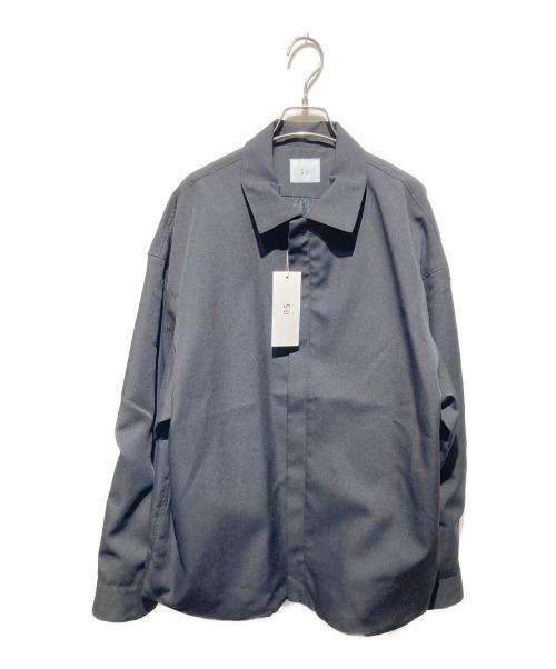 SU（ス）SU (ス) ウール混比翼ジャケット ブラック サイズ:48 未使用品の古着・服飾アイテム