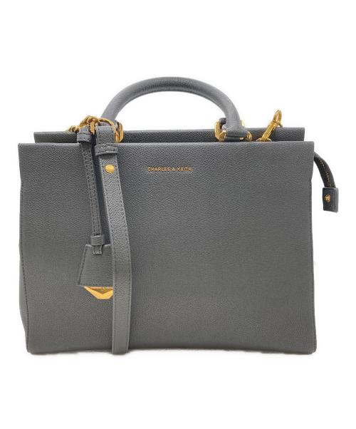 CHARLES & KEITH（チャールズアンドキース）CHARLES & KEITH (チャールズアンドキース) ミラベル ストラクチャーハンドバッグ ブラックの古着・服飾アイテム