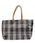 BURBERRY LONDON（バーバリーロンドン）の古着「チェック柄舟型トートバック」｜ブラック