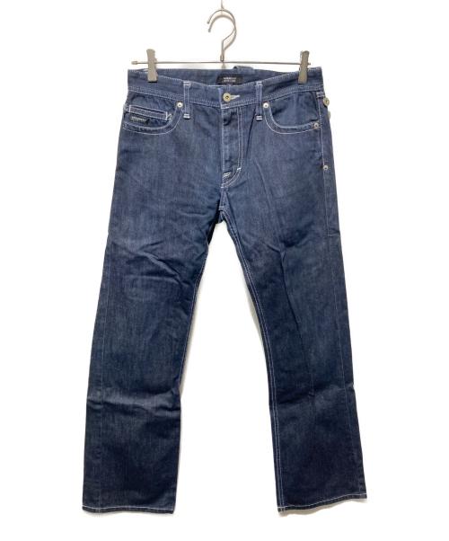 BURBERRY BLACK LABEL（バーバリーブラックレーベル）BURBERRY BLACK LABEL (バーバリーブラックレーベル) バック刺繍デニムパンツ インディゴ サイズ:70の古着・服飾アイテム