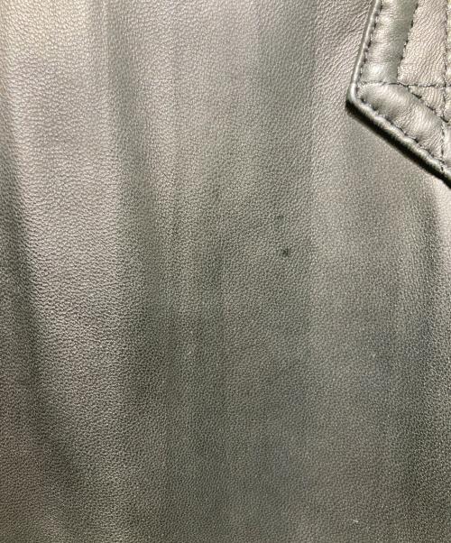 BURBERRY BLACK LABEL（バーバリーブラックレーベル）BURBERRY BLACK LABEL (バーバリーブラックレーベル) ラムレザーシングルライダースジャケット ブラック サイズ:Mの古着・服飾アイテム