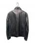 BURBERRY BLACK LABEL (バーバリーブラックレーベル) ラムレザーシングルライダースジャケット ブラック サイズ:M：30000円