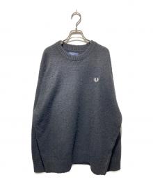 FRED PERRY×BEAMS（フレッドペリー×ビームス）の古着「別注 フラッフィ クルーネックニット」｜ブラック