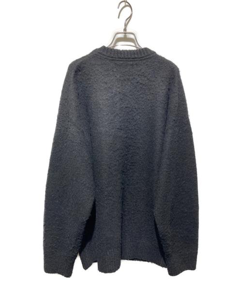 FRED PERRY（フレッドペリー）FRED PERRY (フレッドペリー) BEAMS (ビームス) 別注 フラッフィ クルーネックニット ブラック サイズ:ＸＬの古着・服飾アイテム