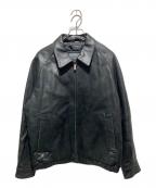 PERRY ELLIS PORTFOLIOペリーエリス）の古着「ラムスキンレザージャケット」｜ブラック