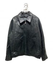 PERRY ELLIS PORTFOLIO（ペリーエリス）の古着「ラムスキンレザージャケット」｜ブラック